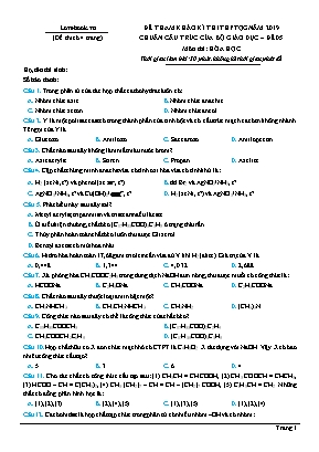 Đề tham khảo kì thi THPT Quốc gia môn Hóa học năm 2019 - Đề 05 (Có đáp án)